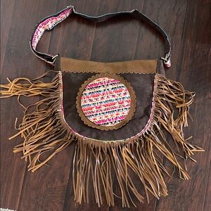 Raj Multicolor Fringe Crossbody Bag